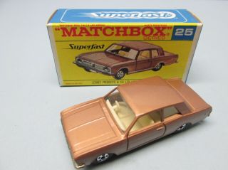 Matchbox Superfast 25A Ford Cortina RARE BROWN / “F” Box 9