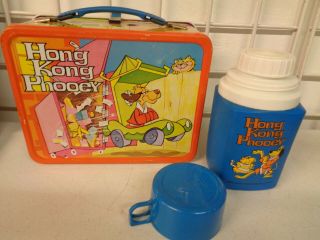 Vintage 1975 Hong Kong Phooey Metal Lunchbox Complete W/ Thermos