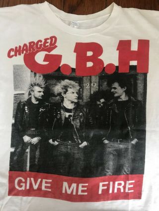 Vtg Charged Gbh Shirt Vintage 80s Black Flag Crass Dead Kennedys Punk