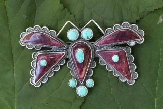 Vintage Federico Jimenez Large Butterfly Pin /pendant Sterling Oaxaca Mexican