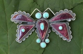 Vintage Federico Jimenez Large Butterfly Pin /Pendant Sterling Oaxaca Mexican 7