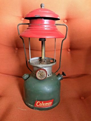 Vintage Coleman Lantern 200a 1951 Christmas Lantern 9/51 Red And Green