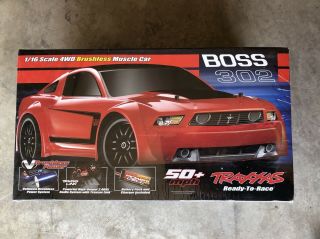 Traxxas Model 7304 4wd Brushless 1/16 Mustang Boss 302 Rare Car