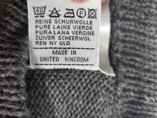 Sally’s Own Vtg Pure Wool Grey Scottish Terrier Sweater England Sz Large Women ' s 5