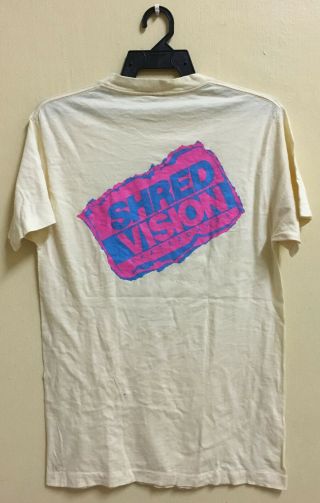 Vintage 80s Vision Street Wear Shred Skateboard T - Shirt Thrasher Alva Zorlac