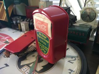 Vintage Drug Store Soda Fountain Coca Cola Drip Protector Dispenser w paper Sign 4