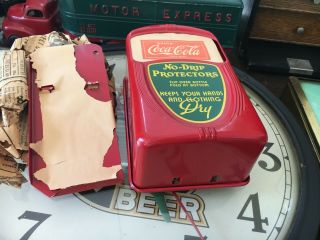 Vintage Drug Store Soda Fountain Coca Cola Drip Protector Dispenser w paper Sign 5