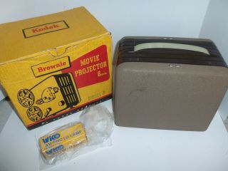 Vintage KODAK Brownie 8mm Movie Projector Model 2 with f/2 Lumenized Lens 8