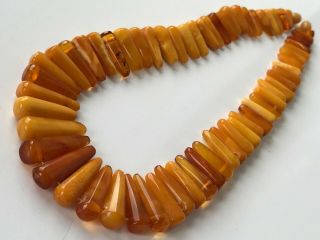 RARE Natural Vintage Amber Beads Antique Baltic Old Necklace 40.  30 gr 4