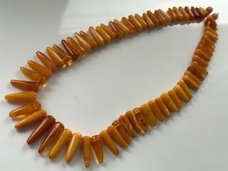 RARE Natural Vintage Amber Beads Antique Baltic Old Necklace 40.  30 gr 8