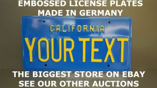 Retro Vintage California US License Plate USA Number Plate Alu Embossed Custom 5