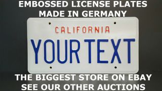 Retro Vintage California US License Plate USA Number Plate Alu Embossed Custom 7