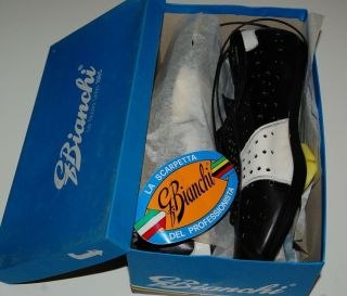 Bianchi Vintage Leather Cycling Shoes 9 Us L 