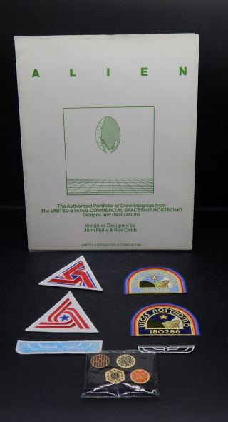 1979/1980 Vintage Alien Patch & Insignia Portfolio Set Ron Cobb John Mollo Rare