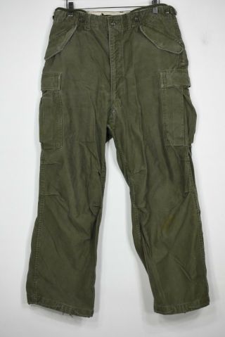 Vintage M - 51 Field Trousers Pants 34 X 28 M Regular Combat Sateen 1958 Type Ii