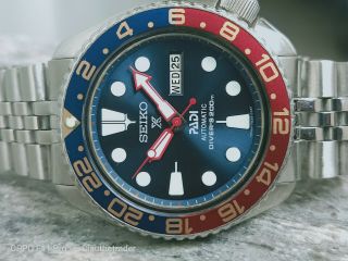 Vintage Seiko Diver 6309 - 729a Dark Blue Mod Slim Turtle Automatic Men Watch