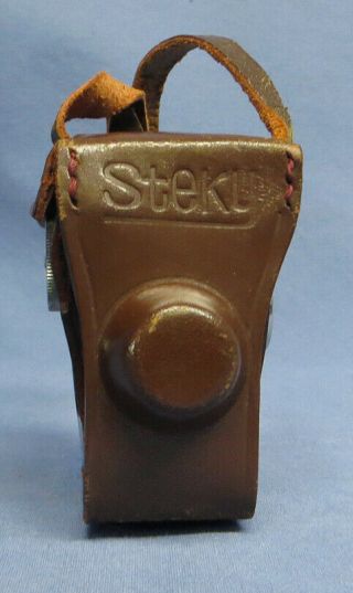 Rare Vintage Steky Model III Mini Subminiature Spy Camera 16mm w/ Leather Case 6