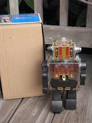 RARE HORIKAWA SH 1977 Piston Robot 10½” Plastic B/O Tin Space Toy JAPAN 5