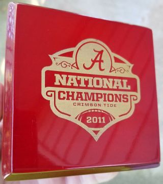 2011 ALABAMA CRIMSON TIDE NCAA NATIONAL CHAMPIONS CHAMPIONSHIP RING BOX RARE 2
