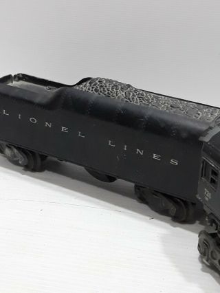 Vintage Lionel 726 RR Locomotive & 2046W Tender parts as - is 7