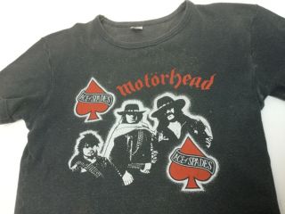 MOTORHEAD Ace Of Spades Vintage T Shirt 1980 ' s European Tour Rock Heavy Metal L 2