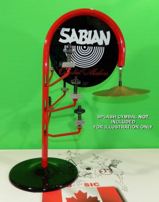 Sabian Dealer 7 Splash Cymbal Tree Stand Vintage 1993 Rare Collectible Drum Gift