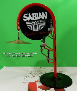 Sabian Dealer 7 Splash Cymbal TREE Stand Vintage 1993 Rare Collectible Drum Gift 2