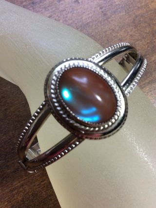 Vintage Whiting & Davis Saphiret Stone Bracelet -