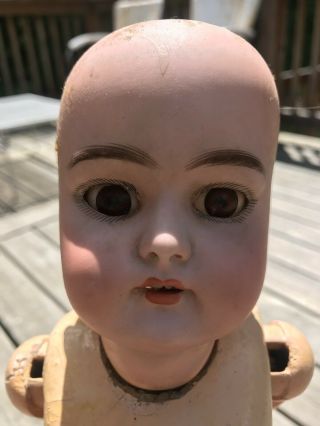 Antique 17 " Doll Bisque Head Composition Body Germany 79 10 Handwerck