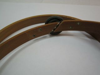 Vintage Queen Wood Embroidery Hoop With Felt,  Tension Wheel 5 1/4 