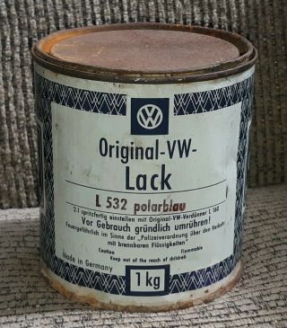 Vintage Volkswagen Paint Vw Lack L 532 Polarblau 1kg Germany Bug Beetle