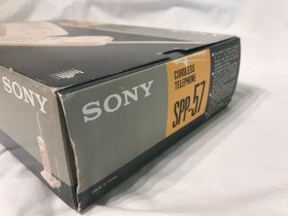 NOS VTG Sony SPP - 57 Cordless Telephone Taupe / Tan Color SPP57 Land Line C11 4