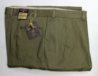 - Bills Khakis M1pl Vintage Twill Olive Cotton Pants - Size 46 - Msrp$155