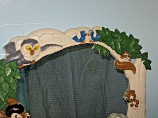 Vintage Walt Disney Productions Wall Mirror,  Bambi,  Thumper,  Child Room,  Plastic 3