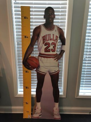 Michael Jordan 1987 Measure Up Cardboard Stand Up - Standing Vintage Rare