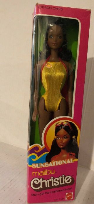 Sunsational Malibu Christie Doll Nrfb 1981 Vintage Mip Vintage Mattel