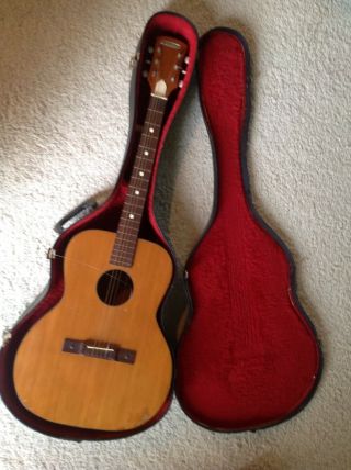 Vintage Rare Penncrest Acoustic Guitar W/ Case Estate Find