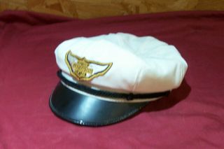 Size Xl Harley Davidson Vintage Riders Hat Cap White Old Wings Patch Motorcycle