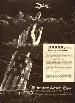 1943 Ww2 Ad Western Electric Radar How It Great Illustration 040718