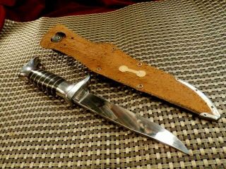 Rare Set 1950s - ' 60s SOLINGEN GERMANY EDGE BRAND 481 Vintage HUNTING KNIFE & CASE 3