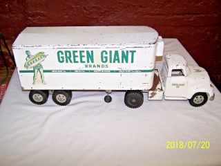 Vintage 1954 / 1955 Tonka Green Giant Co.  Transport - Semi Truck & Trailer - N/r