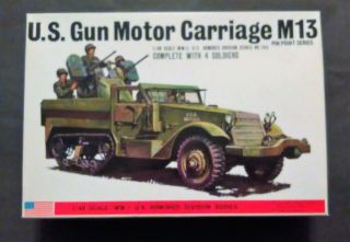 Vintage & Rare 1/48 Ww2 U.  S.  M13 Gun Motor Carriage Model Kit
