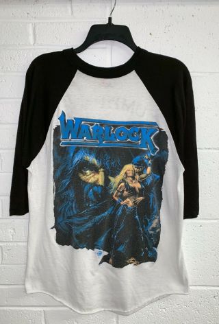 Vintage Warlock 1988 Triumph And Agony Heavy Metal German Tour T - Shirt M/l Rare