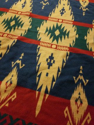 Vintage Beacon Camp Blanket aztec Rustic Southwest Indian Design Wool Cotton 3