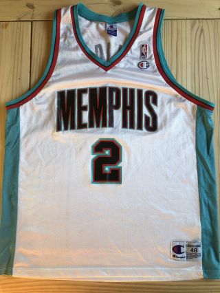 Rare Vintage Champion Nba Memphis Grizzlies Jason Williams Basketball Jersey