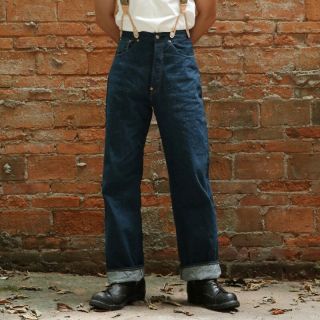 Vintage Bronson Jeans Selvage Denim Mens Straight Pants Overalls 12.  5oz Trouser