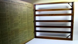 Vtg.  1965 Three Mountaineers Wall Herb & Spice Rack 20¼in.  X 19½in.  VG 7