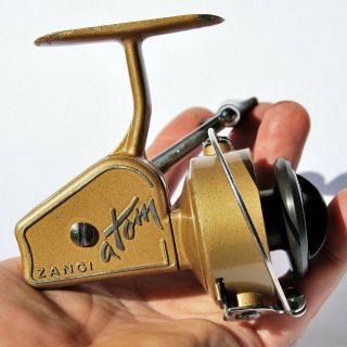 Zangi Atom Gold Very Rare Vintage Italy Ultralite Spinning Reel Moulinet Rolle