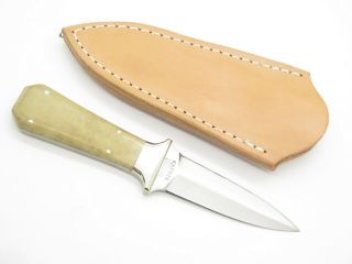 Vtg Khyber Ka - Bar 2751 Seki Japan Aged Micarta Dagger Fixed Blade Knife & Sheath
