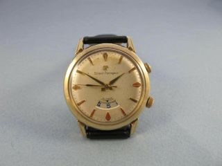 Girard Perregaux Mens Vintage Gold Filled Alarm Watch